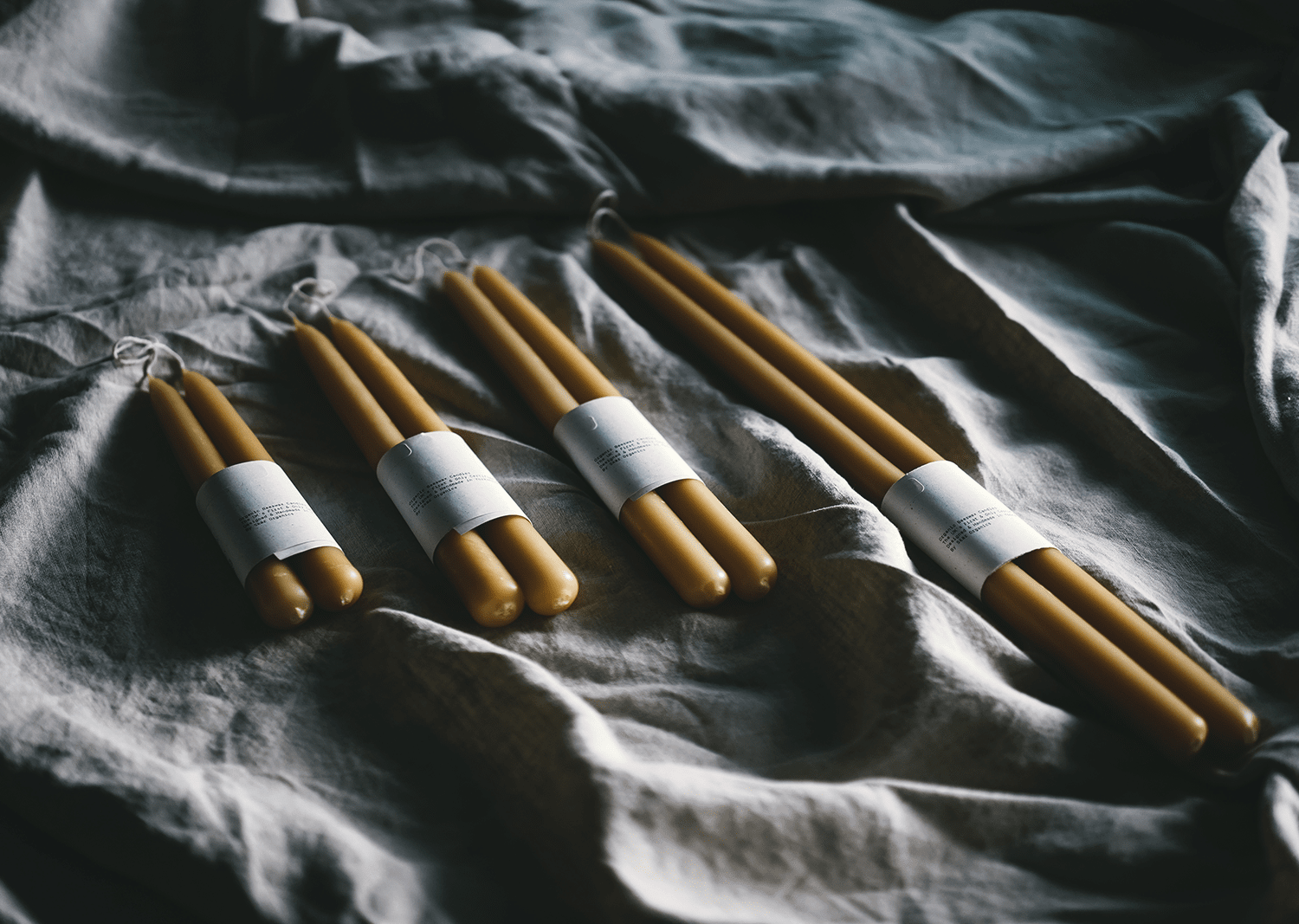 Organic Beeswax Pillar Candles unboxed Skär Organics