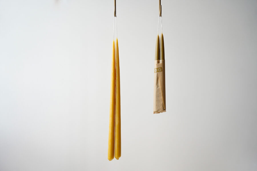 Organic Beeswax Long Extra Taper (16")